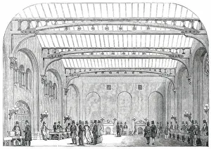 Businessmen Prints: Interior of the New Corn Exchange, Nottingham, 1850. Creator: Unknown