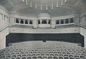 Auditorium Gallery: Interior of a new Kino Theatre in the West End of Berlin, c1913