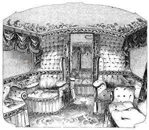Chairs Collection: Interior of the new Royal Southampton State Carriage, 1844. Creator: Unknown