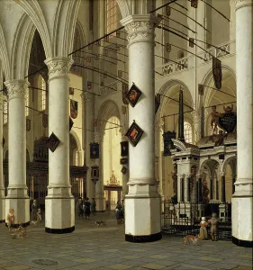 Hendrick Cornelisz Van Vliet Prints: Interior of Nieuwe Kerk, Delft. Creator: Hendrik Cornelisz. van Vliet