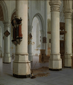 Repair Prints: Interior of the Nieuwe Kerk, new Church