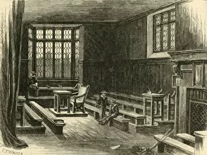 Elizabeth Tudor Collection: Interior of the Old School-Room, 1898. Creator: Unknown