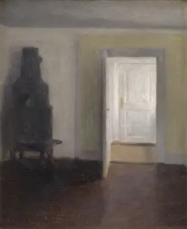 Interior. An Old Stove, 1888. Creator: Hammershoi, Vilhelm (1864-1916)