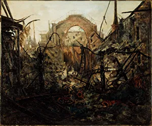 Burned Prints: Interior of the Opera-Comique, after the fire of May 15