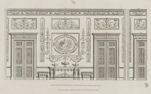 Wall Decoration Prints: Interior Ornamented Wall with Doors, nos
