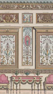 Interior Ornamented Wall, nos. CCCCLXIX-CCCCLXXIX... 1801. Creator: Unknown Interior Ornamented Wall, nos. CCCCLXIX-CCCCLXXIX... 1801. Creator: Unknown