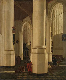 Vice Admiral Prints: Interior of the Oude Kerk in Delft