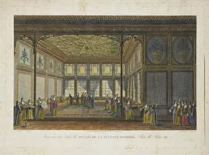 Constantinople Gallery: Interior in the Palace of princess Hatice Sultan, half sister of Sultan Selim III, c