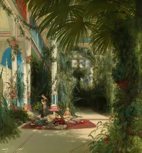Carpet Collection: The Interior of the Palm House on the Pfaueninsel Near Potsdam, 1834