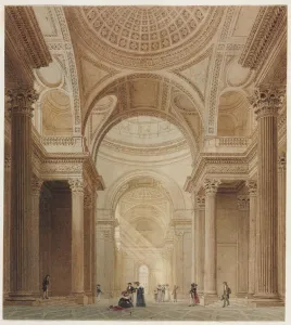 Interior of the Pantheon in Paris. Creator: Fredrick Nash (British, 1782-1856)