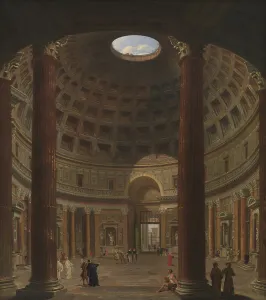High Ceiling Prints: Interior of the Pantheon, Rome, 1706-1765. Creator: Giovanni Paolo Panini