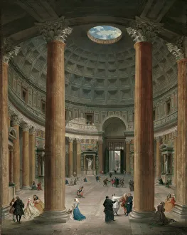 Liechtenstein Museum Prints: Interior of the Pantheon, Rome, 1735