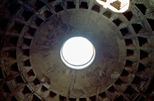 A Lorenzini Gallery: Interior of the Pantheon, Rome, Italy. Artist: A Lorenzini