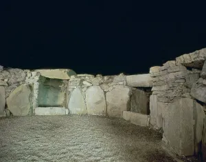 County Meath Prints: Interior of a passage grave, 26th century BC