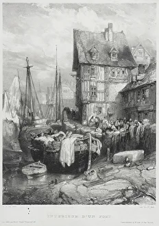 Louis Gabriel Eugene Isabry Prints: Interior of a Port, 1833. Creators: Thomas McLean, Eugene Isabey
