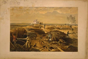 Images Dated 21st June 2013: The interior of the Redan taken from its left face, 1855. Artist: Simpson, William (1832-1898)
