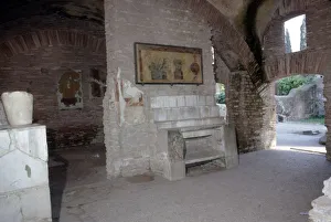 Grocer Prints: Interior of roman Food-Shop and Bar, Ostia, Italy, c2nd-3rd century. Artist: CM Dixon