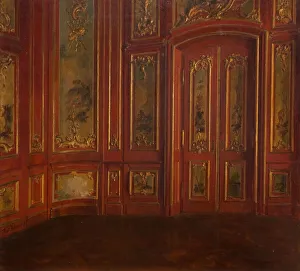 Fritz Gallery: Interior Of A Room With Rococo Panelling, 1896. Creator: Alexander Friedrich Werner
