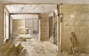 Interior of the room next to the White Lyon Prison, Borough High Street, Southwark, London, 1887