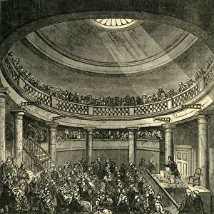 Lecture Prints: Interior of the Rotunda, Blackfriars Road, in 1820, (c1878). Creator: Unknown