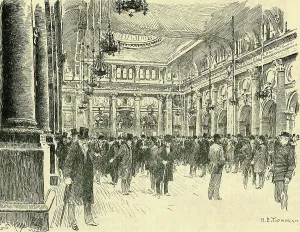 Businessmen Prints: Interior of the Royal Exchange, Manchester, c1900. Creator: H. E. Tidmarsh