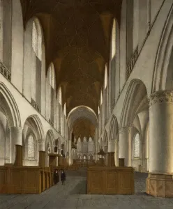Interior of Saint Bavo, Haarlem, 1680. Creator: Isaak van Nickele Interior of Saint Bavo, Haarlem, 1680. Creator: Isaak van Nickele