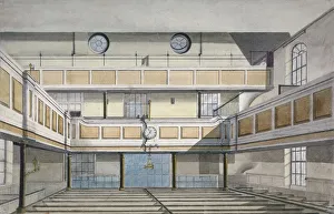 St Swithins Lane Prints: Interior of Salters Hall Chapel for Protestant Dissenters