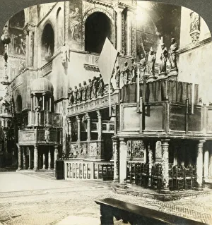 Interior of San Marco, Venice, Italy, c1909. Creator: Unknown Interior of San Marco, Venice, Italy, c1909. Creator: Unknown