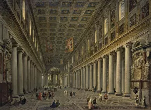 Images Dated 14th March 2011: Interior of the Santa Maria Maggiore in Rome, 1750s