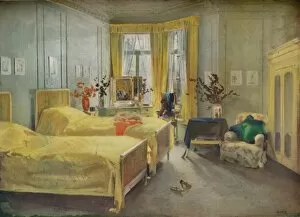 Charles Sims Gallery: An Interior Scene: a bedroom designed by Mme. Gloria Silva at the Hotel Metropole, London, (1922)