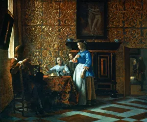 Pieter Hooch Prints: Interior Scene, c1650. Artist: Pieter de Hooch