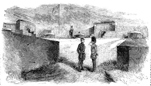 Sentry Prints: Interior of Seaford Fort, 1858. Creator: Unknown