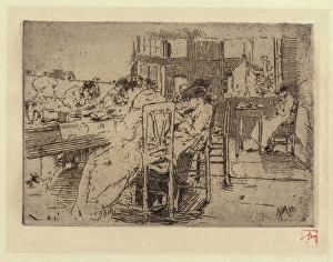 Robert F Prints: Interior of a Shop, 1885. Creator: Robert Frederick Blum