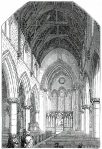 St Barnabas Church Prints: Interior of St. Barnabas Church, Pimlico, 1850. Creator: Unknown