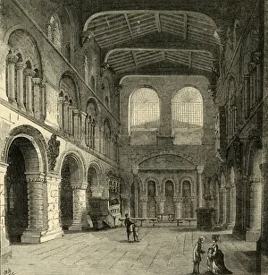 Interior of St. Bartholomew-The-Great, c1872. Creator: Unknown