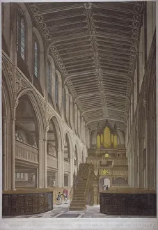 Interior of St Margarets Church, Westminster, London, 1804. Artist: George Hawkins