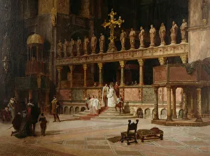 Interior of St. Mark s, Venice, 1869. Creator: David Dalhoff Neal