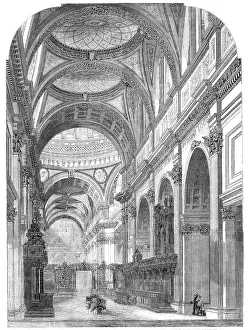 The Interior of St. Paul's Cathedral, showing the improvements recently made, with the new... 1860. Creator: Unknown
