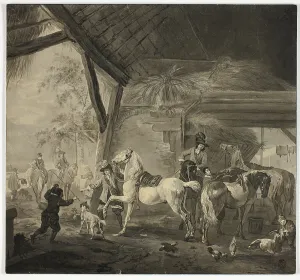 Wouwerman Philips Pauwelsz Prints: Interior of a Stable, n.d. Creator: Philip Wouverman
