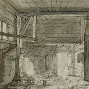 Storage Prints: Interior of a storage room. Creator: Cornelis Saftleven
