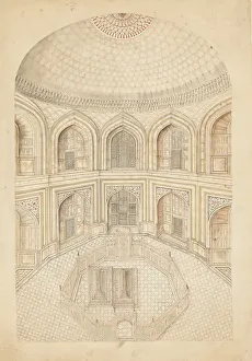 Agra Uttar Pradesh India Gallery: Interior of the Taj Mahal Mausoleum, early 19th century. Creator: Unknown