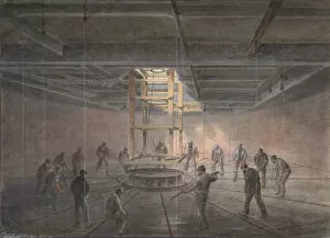 Transatlantic Gallery: Interior of One of the Tanks on Board the Great Eastern: The Cable Passing Out, 1865-66