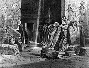 Mummy Prints: Interior of Temple Apet, Karnack, 1881. Artist: Weber M