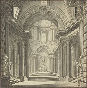 Interior of a Temple, c. 1750. Creator: Pierre Varin