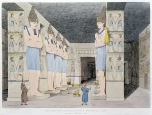 Colossal Prints: The Interior of the Temple at Ybsombul in Nubia, 1820-1822. Artist: Agostino Aglio