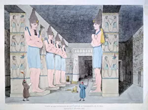 Agostino Aglio Gallery: The Interior of the Temple at Ybsombul in Nubia, 1820. Artist: Agostino Aglio