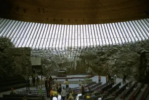 Interior of Temppeliaukio Church, 1960s