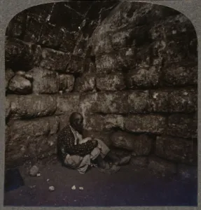 Al Eizariya Prints: Interior of the Tomb of Lazarus, c1900