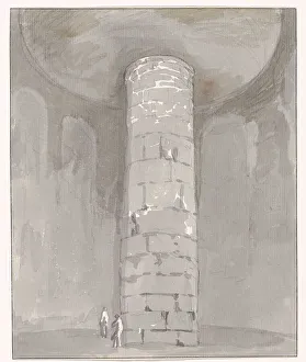 Tiny Prints: Interior of tower at the Tomb of Cicero between Itri and Gaeta