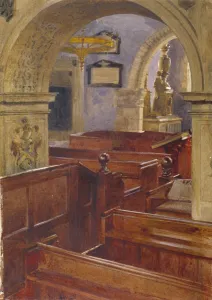 All Saints Church Prints: Interior view of All Saints Church, Chelsea, London, 1880. Artist: John Crowther